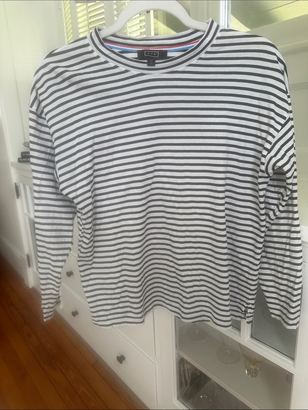 AYR Classic Black & White Striped French Fry Tee